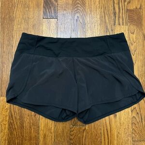 Lululemon Speed Up Shorts, Black, 4 inch Size 8
